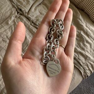 Tiffany & Co. Sterling Silver Heart Charm Bracelet
